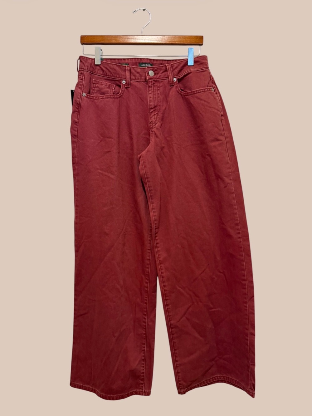 wild fable Women's Straight-Leg Jeans in Burgundy Red